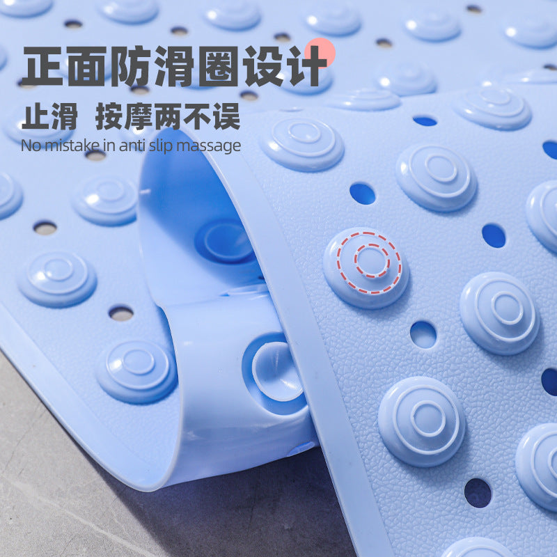 Bathroom Anti-slip Mat Massage Anti-fall Toilet Floor Mat with Suction Cup Waterproof and Dirty-resistant Hotel Shower Special Foot Mat